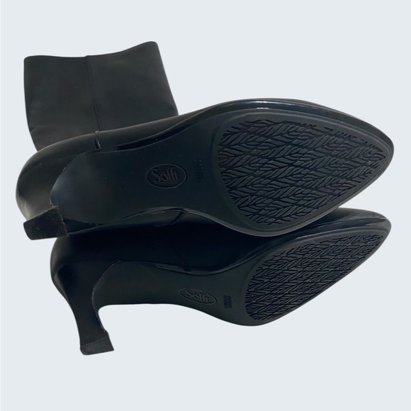 Sofft Boots Sonya Knee High Kitten Heel Pointed Toe Genuine Leather Black Size 8 - Picture 9 of 15